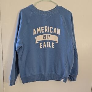 American Eagle Outfitters Blue Crew Neck Sweatshirt